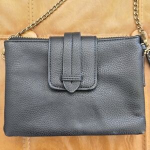 Remi & Reid black vegan leather crossbody purse